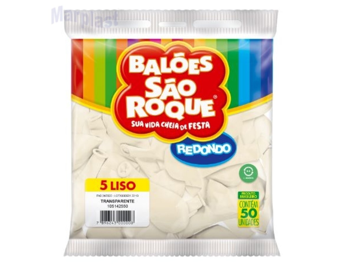 Pacote com 50 Unidades Balão 7 Liso Azul Cobalto, SÃO ROQUE